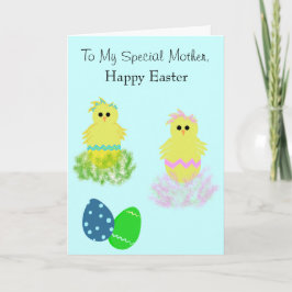Tarjeta Festiva Madre especial de Pascua Chicas Azules Amarillas R