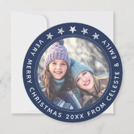 Tarjeta Festiva Madre hija: Navidades Blue Personalized