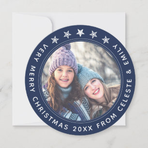 Tarjeta Festiva Madre hija: Navidades Blue Personalized