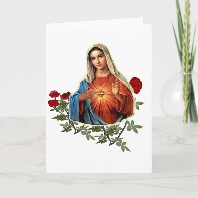Tarjeta Festiva Madre María (Anverso)