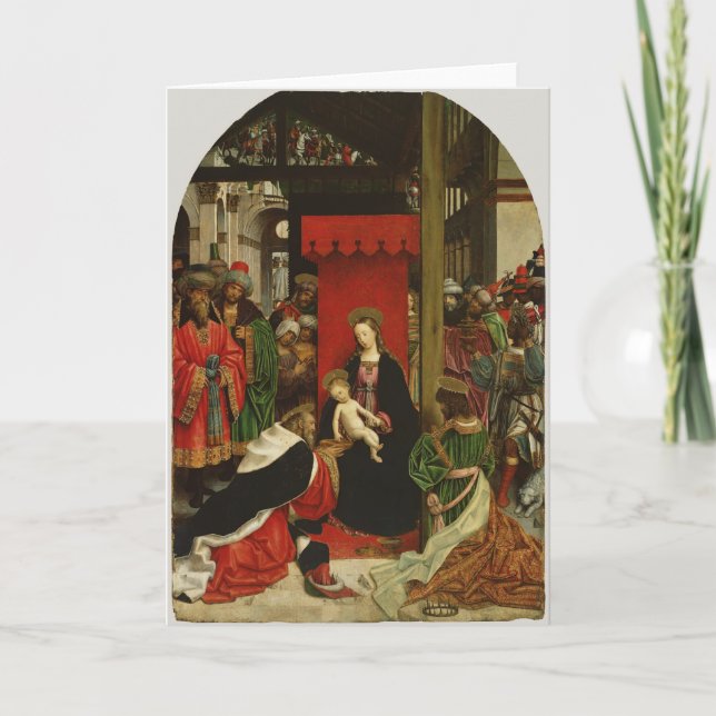 Tarjeta Festiva Madre María y Jesús (Anverso)