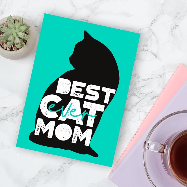 Tarjeta Festiva Madre mejor felina del día de la madre (Subido por el creador)