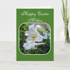 Tarjeta Festiva Madre, Pascua feliz, bendiciones de Pascua, lirio