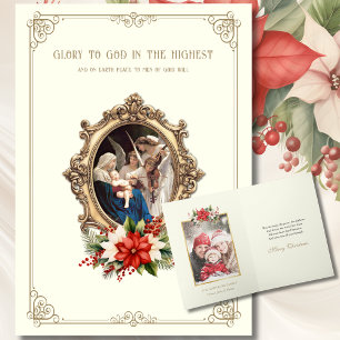 Tarjeta Festiva Madre religiosa María Angels Baby Jesus Photo