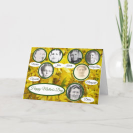 Tarjeta Festiva Madres en el Día de la Madre Forsythia Amarillo de