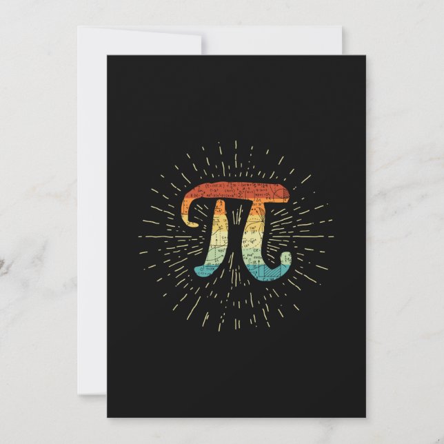 Tarjeta Festiva Maestra Cute Pi (Anverso)