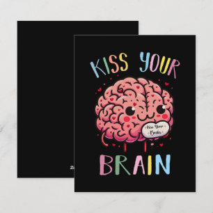 Tarjeta Festiva Maestra que besa tu cerebro