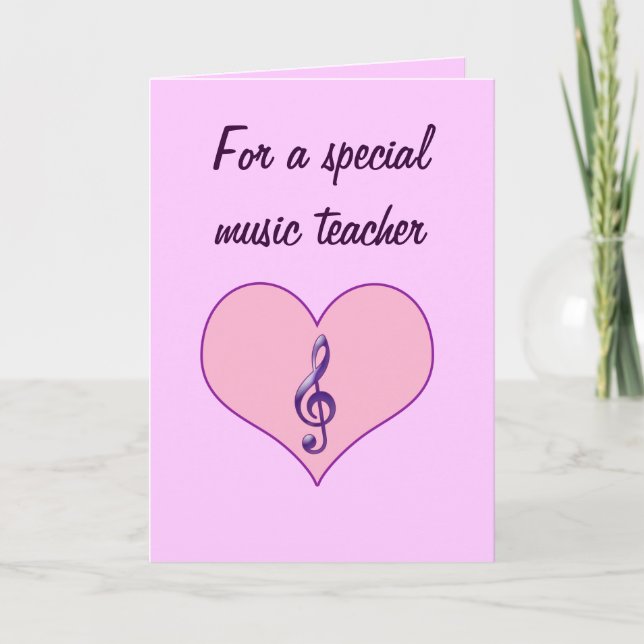 Tarjeta Festiva Maestro de música Valentine (Anverso)