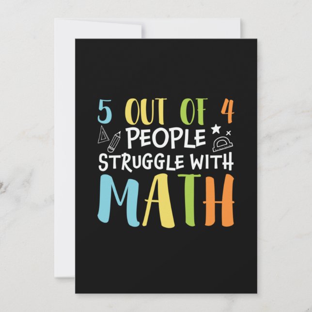 Tarjeta Festiva Maestros de matemáticas luchan con matemáticas (Anverso)