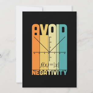 Tarjeta Festiva Maestros matemáticos evitan negatividad