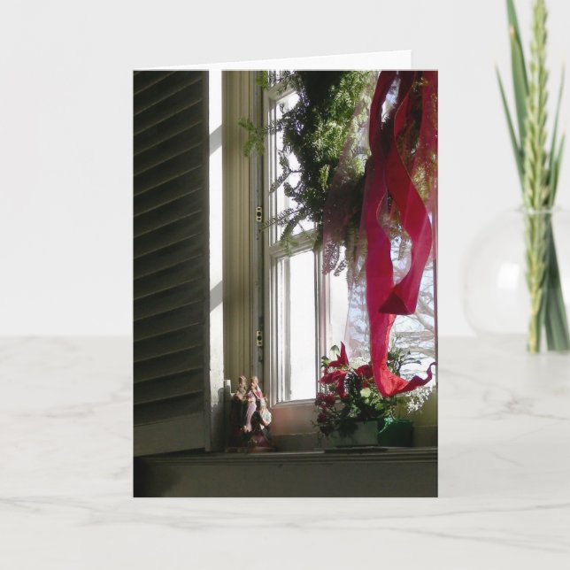 Tarjeta Festiva Magi en ventana (Anverso)