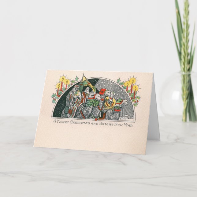 Tarjeta Festiva Magi Three Kings Navidades (Anverso)