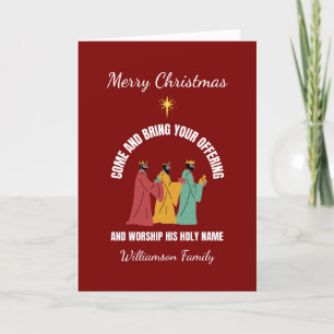Tarjeta Festiva Magi Tres Sabios Hombres Navidades Cristianos Nati