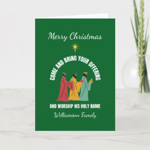 Tarjeta Festiva Magi Tres Sabios Hombres Navidades Cristianos Nati