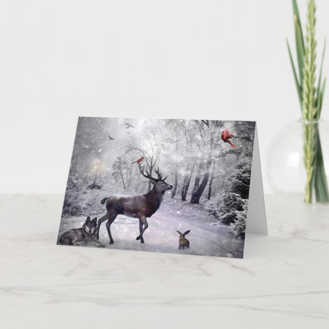 Tarjeta Festiva Magia de Invierno (Anverso)