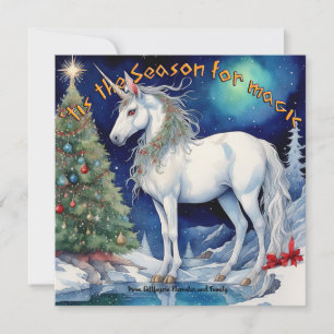 Tarjeta Festiva Magia de mediados de invierno, Saludos de la tempo
