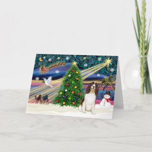 Tarjeta Festiva Magia de Navidad-English Springer