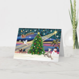 Tarjeta Festiva Magia de Navidad-Whippet 2