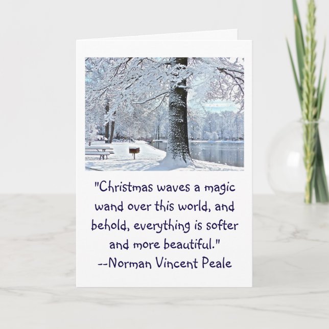 TARJETA FESTIVA "MAGIA DE NAVIDADES"/PARQUE CUBIERTO DE NIEVE/WOND (Anverso)