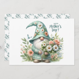 Tarjeta Festiva Magia del Día de la Madre: Delicioso Gnome