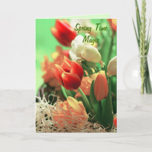 Tarjeta Festiva Magia del tiempo de primavera