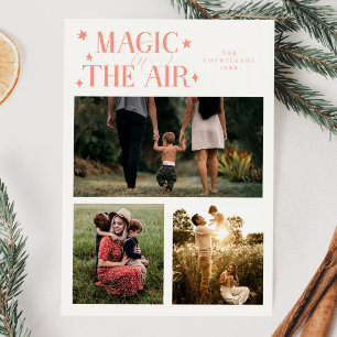 Tarjeta Festiva Magia En El Aire Multi Foto Melocotón