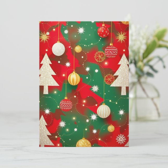 Tarjeta Festiva Magia navideña (Anverso de pie)