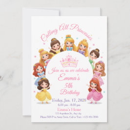 Tarjeta Festiva Magical Disney Princess Birthday Card for Girls