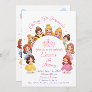 Tarjeta Festiva Magical Disney Princess Birthday Card for Girls