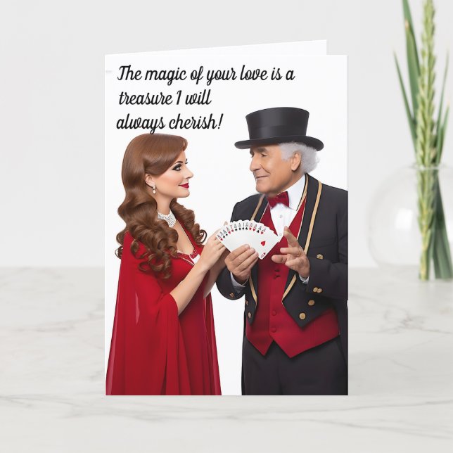 Tarjeta Festiva Magician Dad and Daughter (1) - Father's Day (Anverso)