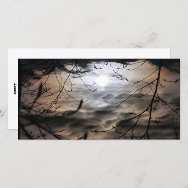Tarjeta Festiva Magickal Moonscape (interior en blanco) (Anverso / Reverso)