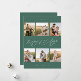 Tarjeta Festiva Magnífica tipografía manuscrita Collage de fotos m