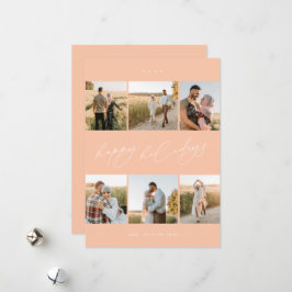 Tarjeta Festiva Magnífica tipografía manuscrita Collage de fotos m