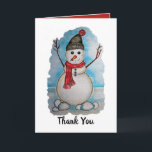 Tarjeta Festiva Magnífico diseño de acuarela de nieve<br><div class="desc">Magnífico y feliz diseño de acuarela de snowman. Diseñado para los amantes del invierno y del muñeco de nieve. Cambie las palabras y el color de fondo si lo desea.</div>