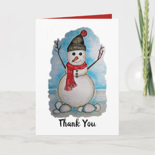 Tarjeta Festiva Magnífico diseño de acuarela de nieve