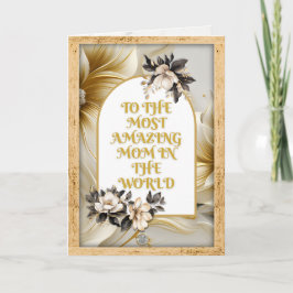 Tarjeta Festiva Magnolia Dorada Mamá Más Asombrosa