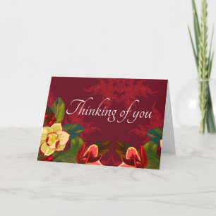 Tarjeta Festiva Magnolia imprime pensando en ti —Personalizable