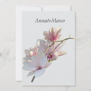 Tarjeta Festiva Magnolia rosa