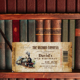 Tarjeta Festiva Mago Magical Fabulous Kids Birday Fiesta