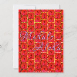 Tarjeta Festiva Mahalo Aloha San Valentín,