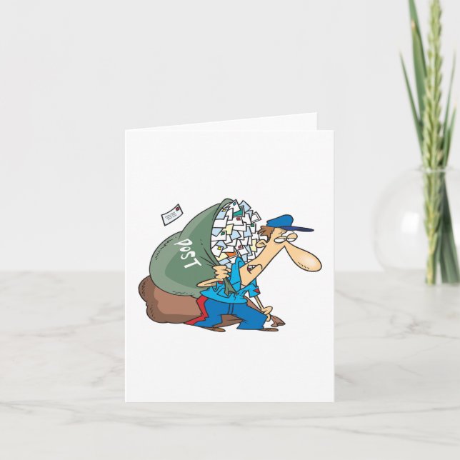 Tarjeta Festiva Mailman Lleva Un Gran Cajón (Anverso)