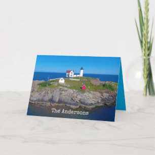 Tarjeta Festiva Maine Lighthouse Gracias