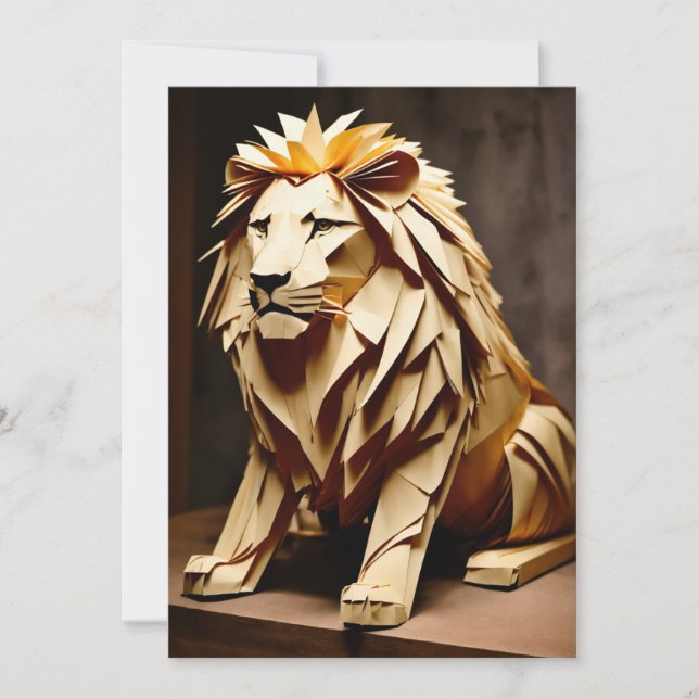 Tarjeta Festiva "Majestic Lion Greeting Card" (Anverso)