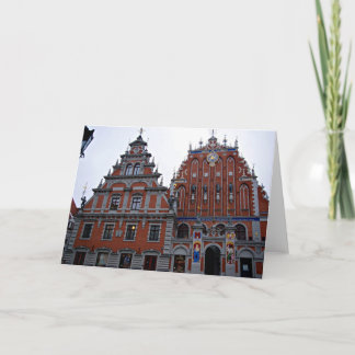 Tarjeta Festiva Majestic Town Hall Riga, Letonia