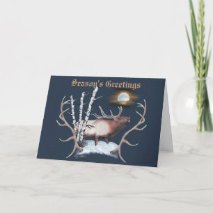 Tarjeta Festiva Majestuoso alce toro