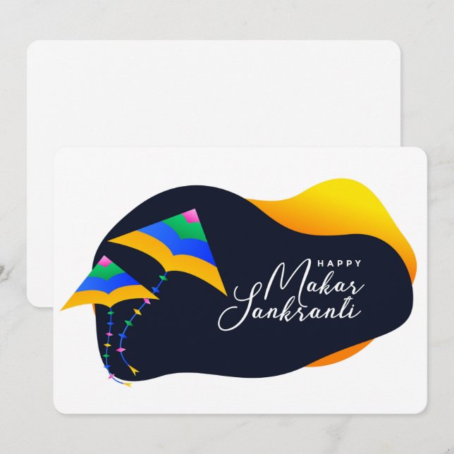 Tarjeta Festiva Makar Sankranti (Anverso / Reverso)