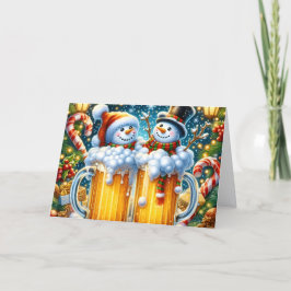 Tarjeta Festiva Making Spirits Bright Beer Stein Holiday Card