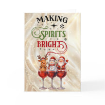 Making Spirits Bright Wine Glass Christmas