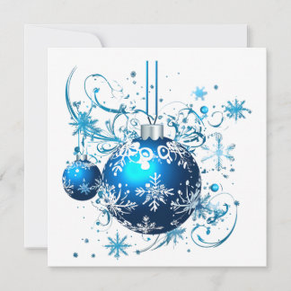 Tarjeta Festiva MAKOM1000- Blue Christmas - Blue Christmas Ornamen