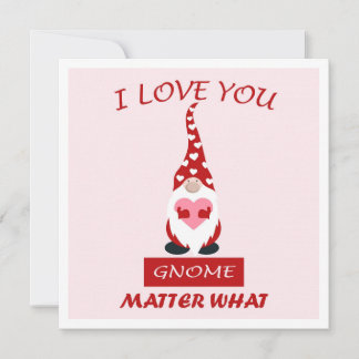 Tarjeta Festiva MAKOM1000- Gnomo Divertido Día de San Valentín Hum